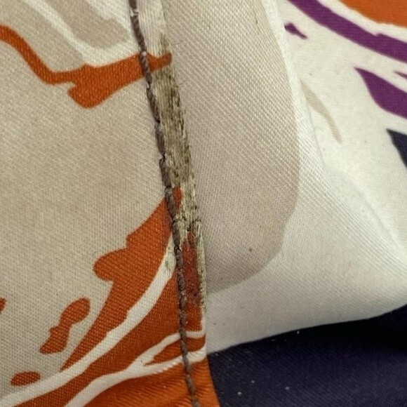 Coach Ashley Shoulder Bag Womens Scarf Print Sateen Purple Multicolor Purse - Picture 11 of 12